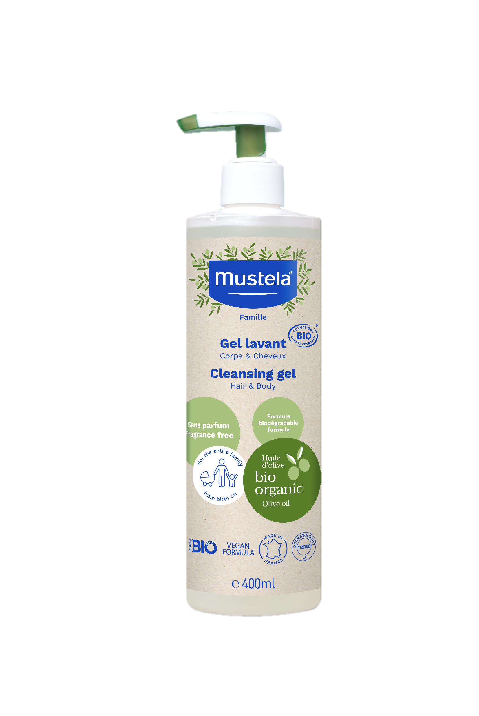 Organic Cleansing Gel Body & Hair Mustela®